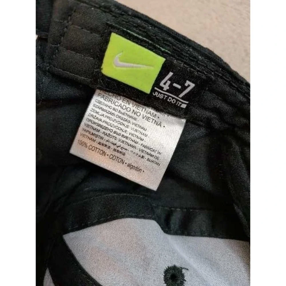 Nike Just Do It Black Swoosh Baseball Cap 4-7 NWT‎ Adjustable Military Style